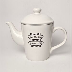 Tim Hortons Always Fresh Ceramic Teapot – Retro Collectible Canada